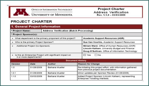 How do I create a project charter in Word?