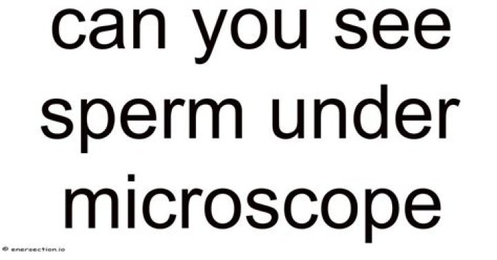 Can you see STD under microscope