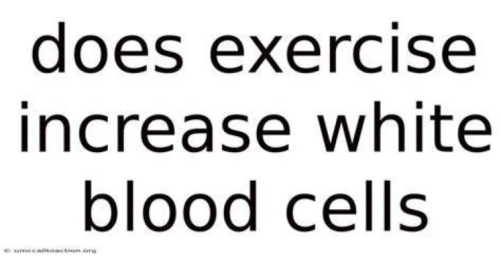 Does exercise increase white blood cells