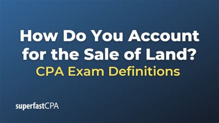 How do you account for sale of land