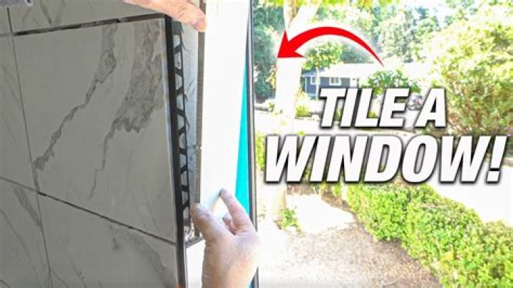 How do you cut tile around a window