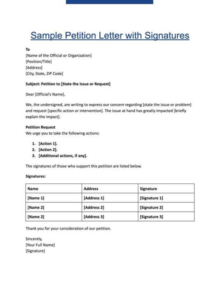 How many signatures do you need for a petition