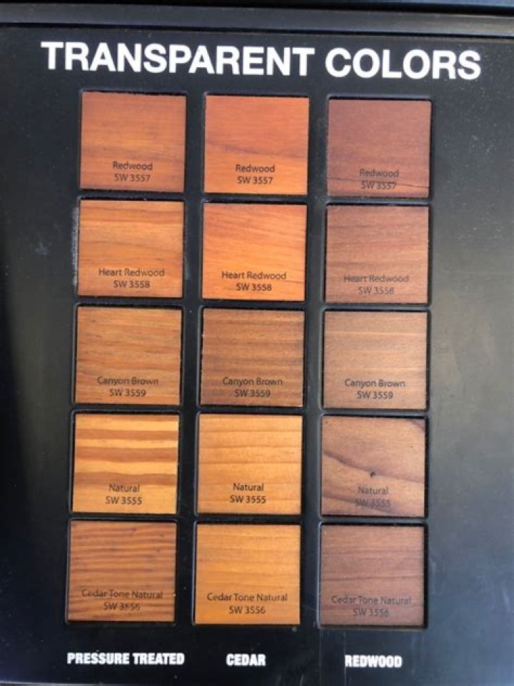 What are the colors of wood stain