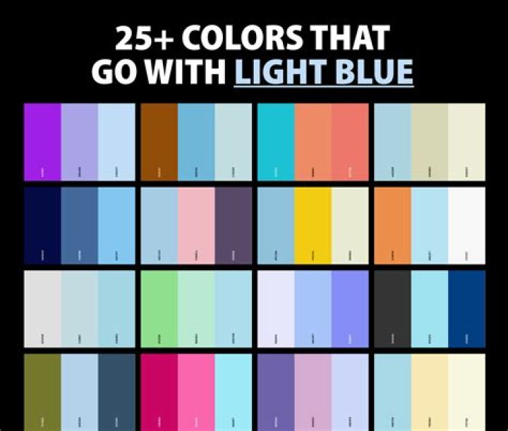 What colors go well with ice blue