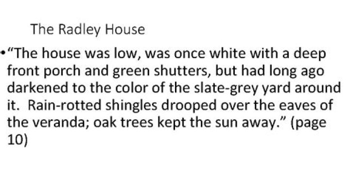 What happened at the Radley house in Chapter 6