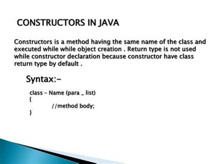 What is constructor in Java with Example program
