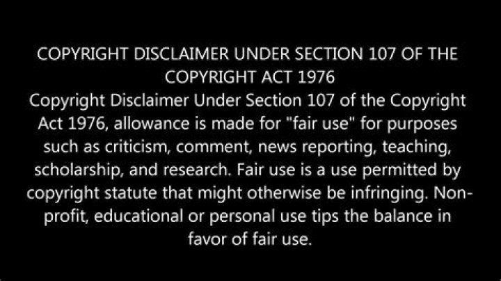 What is Copyright Disclaimer Under Section 107 of the Copyright Act 1976