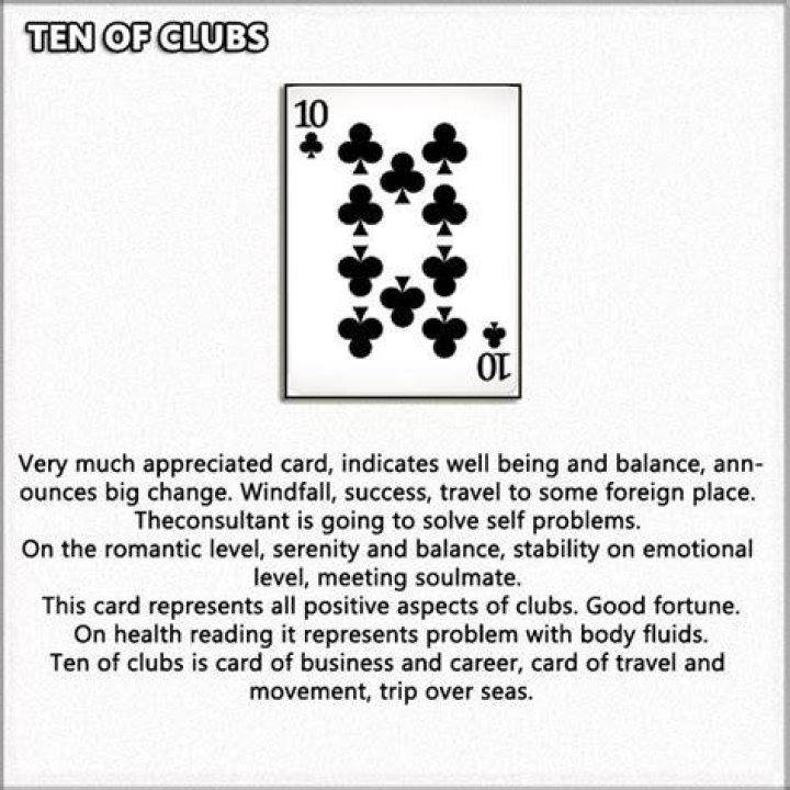 What is the 6 of clubs in Tarot