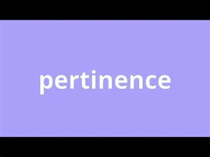What is the meaning of pertinence
