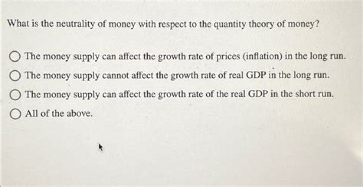 What is the neutrality of money with respect to the quantity theory of money