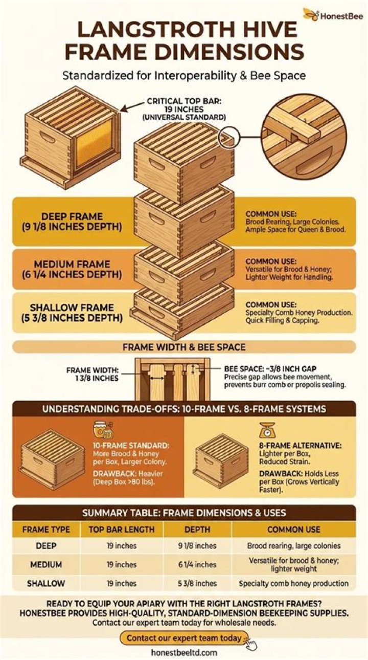 What size are hive frames