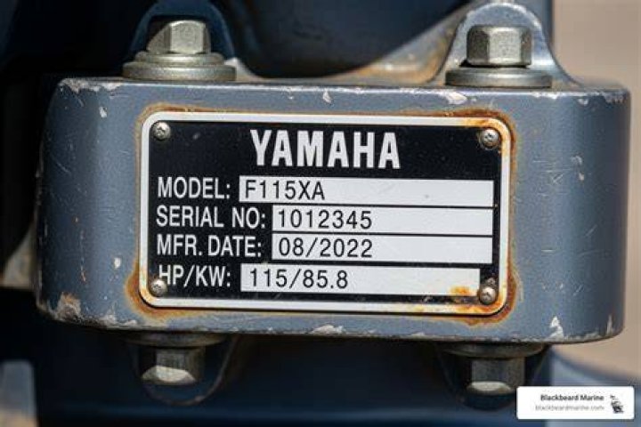 Where is model number on Yamaha outboard
